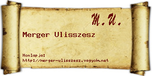 Merger Ulisszesz névjegykártya